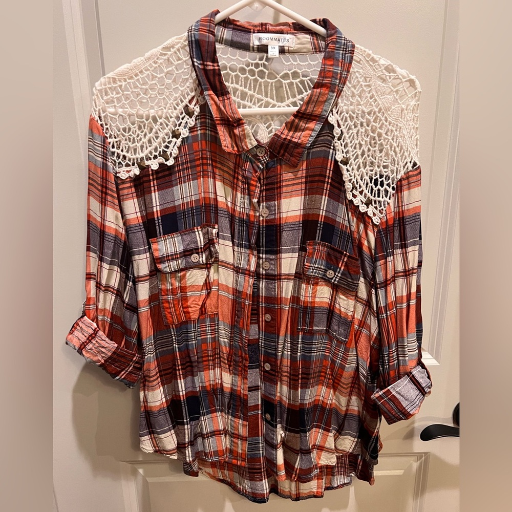 NWOT Button up Top Size 3X